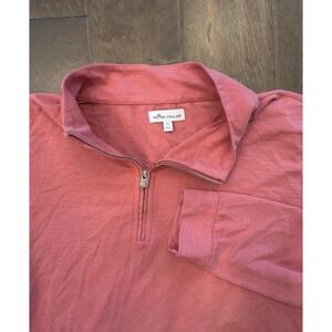 Peter Millar Men's Zip Up Sweater - Coral